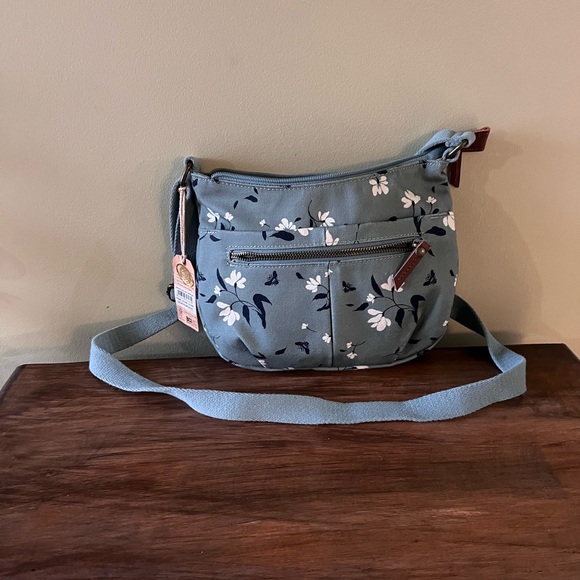 Cath Kidston Blue Floral Crossbody Bag - Picture 2 of 4